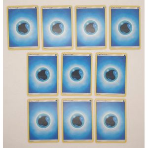 Lot De 10 Cartes Pokémon Énergie Soleil Lune 2017 - Eau - Occasion