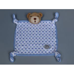 Doudou Ours Plat Bleu Blanc Poisson Kaloo - Occasion