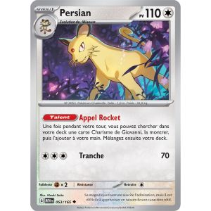 Carte Pokémon - Persian - 053/165 - Ev3,5 151 - Occasion