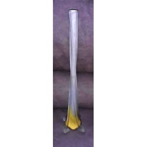 Soliflore En Verre Opaque Dépoli Bicolore H. 50 Cm - Occasion