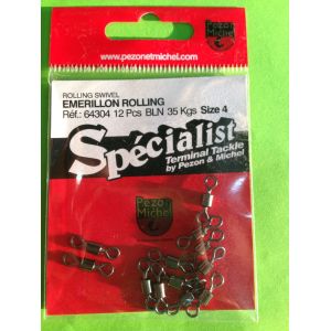 12 Emerillon 35 Kg Rolling Noir Peche Carpe Convient Au Clip Plomb - Occasion