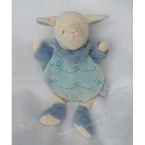 Doudou Mouton Gaston Bleu Et Blanc Cape Doudou Et Compagnie - Occasion