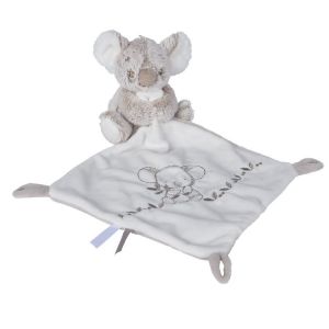 Doudou Koala Nicotoy Nola Mouchoir Blanc Peluche Jouet Naissance Bebe Animal Jungle Beige Blanc - Occasion