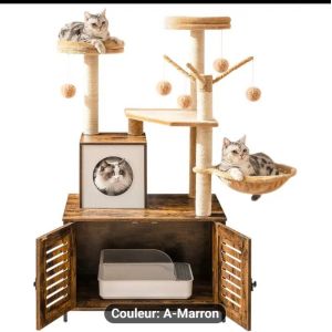 Arbre A Chat Avec Bac A Litière - Occasion