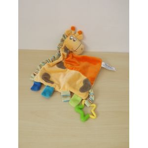 Doudou Girafe Orange Jaune Multicolore Kimbaloo - Occasion