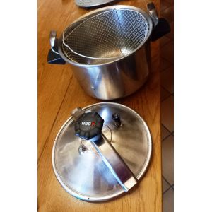 Cocotte Minute Inox Seb Authentique 10 Litres Avec Panier Vapeur Souple Pliant , Tous Feux Dont Induction - Fabriquée En France - Occasion