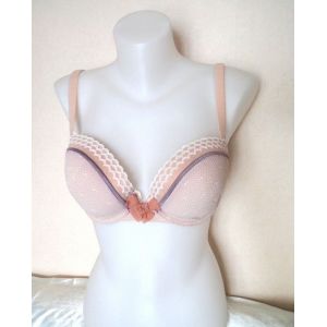 Soutien Gorge Lou 95 D Avec Armatures Beige Imprimé Légèrement Rembourré - Occasion