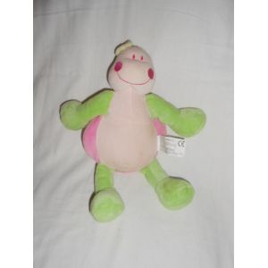 Doudou Tortue Kimbaloo La Halle Vert Rose Fleur Spirale Pommette - Occasion