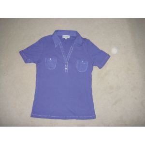 T-Shirt Col Polo Mauve Antonelle - Taille 1 - Occasion