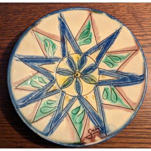 Assiette D&eacute;corative Vallauris sign&eacute;e Gabi - Occasion