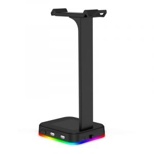 Support d'écouteurs RGB, avec 3.5mm AUX et 2 Ports USB, support d'écouteurs multifonctionnel pour les joueurs, accessoires PC de jeu - Occasion