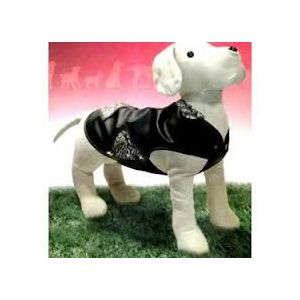 Manteau Pour Chien Simili Cuir Noir Taille 46-50 Ou 60 - Occasion
