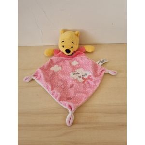 Doudou Ours Winnie L'ourson Rose Disney - Occasion