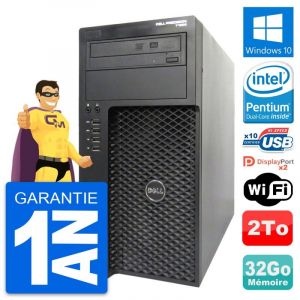 PC Tour Dell Precision T1650 MT Intel G2020 RAM 32Go Disque 2To Windows 10 Wifi - Occasion