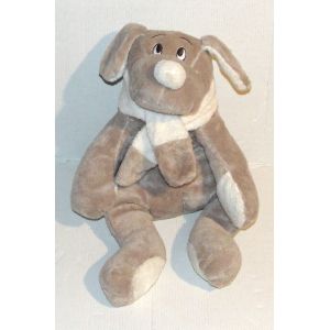 peluche chien beige cr&ecirc;me afibel doudou 34 cm - Occasion