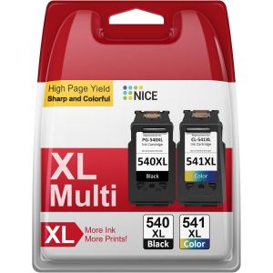 Cartouche 540 541 Xl, Pg-540Xl Cl-541Xl Remanufacturées Pour Cartouche Canon 540 541 Encre Canon 540 Et 541, Pour Canon Pixma Mg3650 Mg3550 Mg4250 Mg3150 Mg3250 Ts5150 Mx475 (1 Noi[Cartouche2261] - Occasion