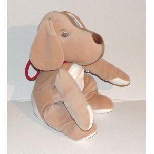 Doudou Chien Range Pyjama Collier Rouge Sucre D'orge Peluche Animal 41 Cm - Occasion
