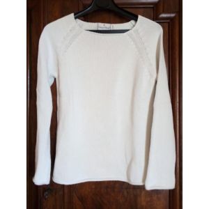 Pull Blanc Taille L Marque Conte Of Florence - Occasion