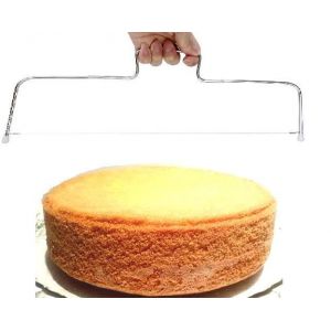 Trancheur A Gateau Coupe Fromage Fil A Couper Niveler Decoupe Inox Grand 33 X 13 Cm Outil Ustensil Cuisine Mandoline Lyre De Decoupage Trancheuse Decoration Patisserie Fromage Paté Terrine Pratique - Occasion