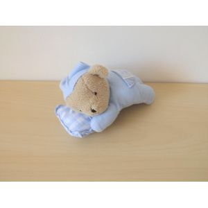 Doudou Ours Bleu Oreiller Tartine Et Chocolat - Occasion