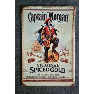 Plaque métallique décorative Captain Morgan - Occasion