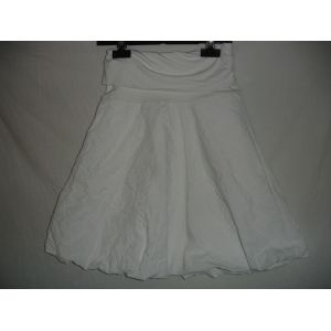 Jupe Tulipe Blanche Effet Froissé 8 Ans - Occasion