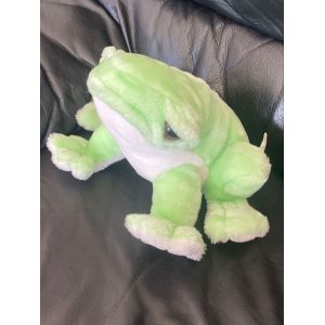 Peluche Grenouille Verte Et Blanche Vintage Cp 25cm - Occasion
