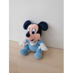 Doudou peluche mickey bleu baby disney - Occasion