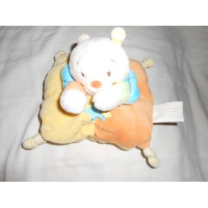 Doudou Coussin Papillon Abeille Jaune Orange Bleu Etoile Kimbaloo La Halle 4 Noeuds - Occasion
