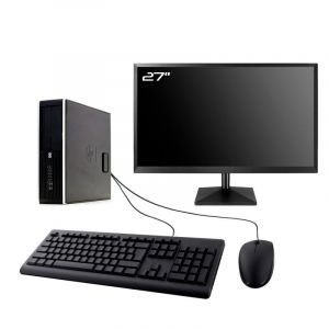 PC HP Compaq Elite 8100 SFF Ecran 27" Intel I3-530 RAM 8Go HDD 500Go W10 Wifi - Occasion