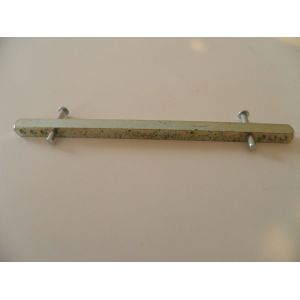 Tige Carré 6 x 125 Percée 4+4 Trous, 2 Goupilles, pour Serrure Horizontale et Boutons Double, femelle 6mm - Occasion