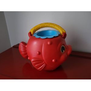 Ensemble Seau De Plage Vintage En Forme De Poisson &#43; Pelle/Râteau &#43; Passoire &#43; 6 Moules Fantaisie Dont 4 Personnages Disney - Occasion