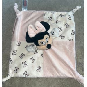 Doudou Minnie Disney Baby Pour Primark Rose Blanc Noeuds Jouet Porte T&eacute;tine Scratch Soft Toy Cuddly Mouse - Occasion