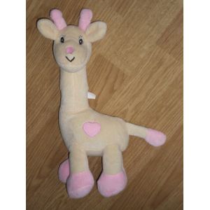 Doudou Peluche Girafe Giraphe Coeurs Rose Arthur Et Lola Bebisol 30 Cm B&eacute;bisol - Occasion