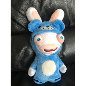 Doudou Lapin Lapins Crétins - Déguisé En Ours Bleu 25cm - Occasion