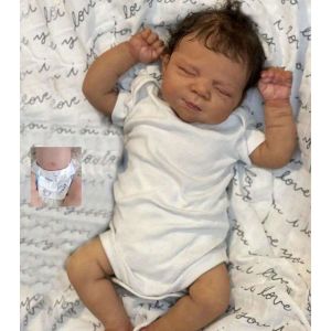 Poupée Reborn Bébé Fille Nouveau-né Vrai Poupée Endormie Réaliste 48cm - Occasion