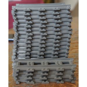 Lot Lego City Train Rail Rails 16 53400 Track Plastic (RC Trains) Curve Courbe &#43; 4 53401 Track Plastic (RC Trains) Straight Droite des sets 79111 71044 60470 60051 7897 60197 - Occasion