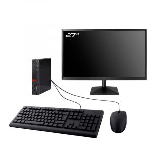 PC Lenovo M920q Tiny Ecran 27" Intel I7-8700T RAM 8Go SSD 480Go W11 Wifi - Occasion