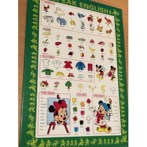 Tableau D¿Apprentissage "I Speak English" - Mickey & Minnie - Walt Disney - Occasion