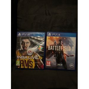 2 Jeu Ps4 Nba Live 14 + Battlefield 1 - Occasion