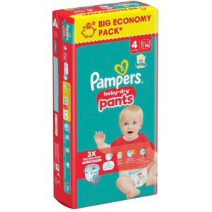 Couches Baby Dry Pants Pampers Taille 4 9kg-15kg X56 - Occasion