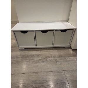 Kidkraft Banc De Rangement Nantucket Blanc En Bois Pour Jouets D'Enfants Avec 3 Casiers De Rangement - Occasion