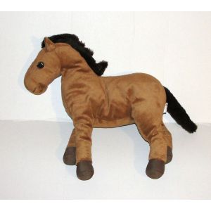 Peluche Cheval Ikea Okenlopare Marron - Doudou Cheval Etoile Blanche 34 Cm - Occasion