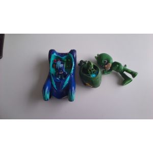 Lot De 3 Pyjamasques Gluglu Parlant , Yoyo Avec Son V&eacute;hiculeet Gluglu Avec Son V&eacute;hicule Chantant - Occasion