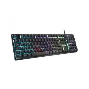 Clavier gaming compact - The G-Lab - Keyz Caesium TKL - 87 touches - R&eacute;tro&eacute;clairage LED RVB - 36x16 cm - Membrane - Occasion