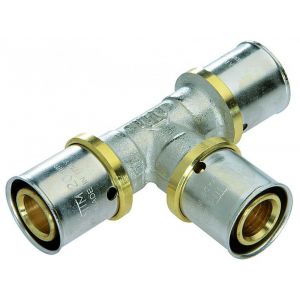Raccord Té égal à sertir laiton D.16 pour tube en multicouche - Occasion