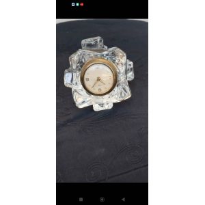 Horloge de table Schneider cristal. - Occasion