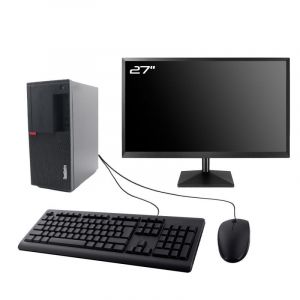 PC Lenovo ThinkCentre M920t Ecran 27" Intel I7-8700 RAM 16Go SSD 960Go W11 Wifi - Occasion