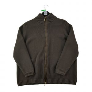 Reconditionn&eacute; - Pull Femme Full Zip Marron - Taille 2xl - Femme - Marron - Occasion