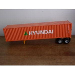 1/43 Ixo Altaya Semi Remorque porte conteneur Hyundai camion Truck trailer - Occasion